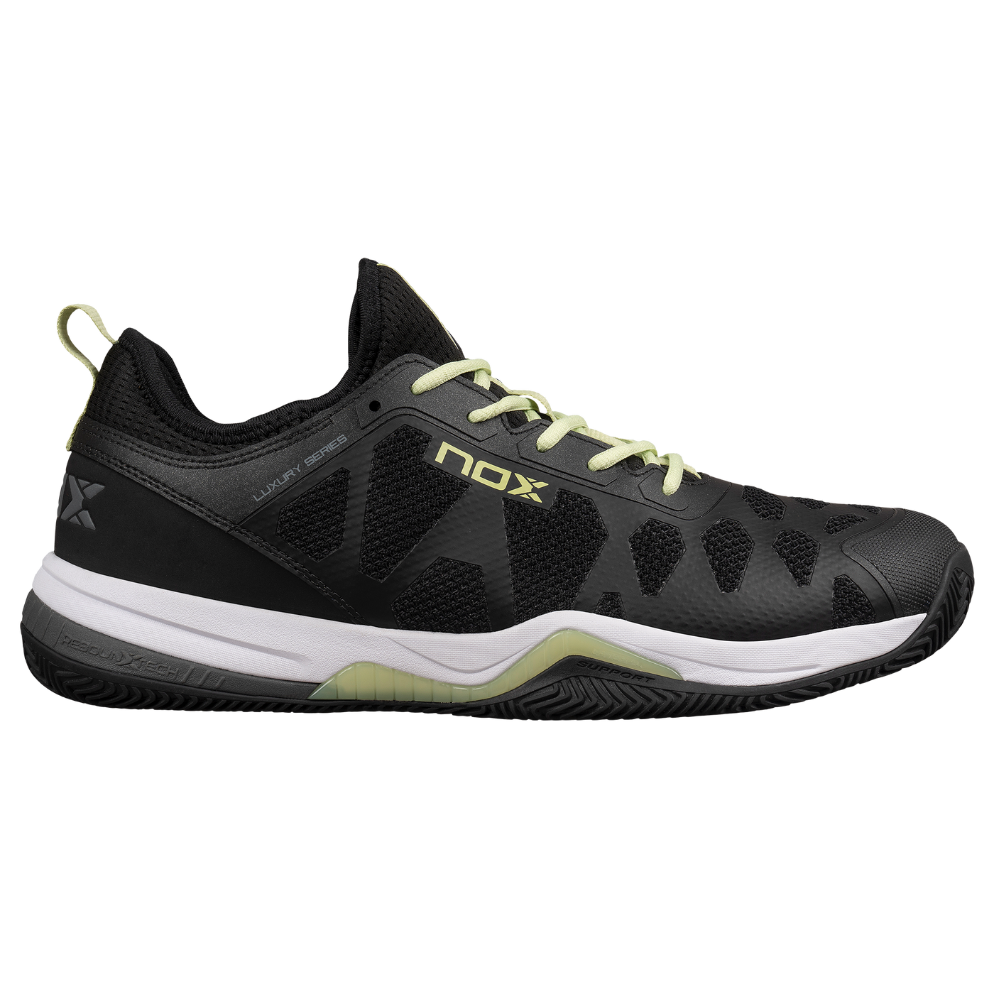 NOX NERBO Black/Soft Lime  Padel Shoes