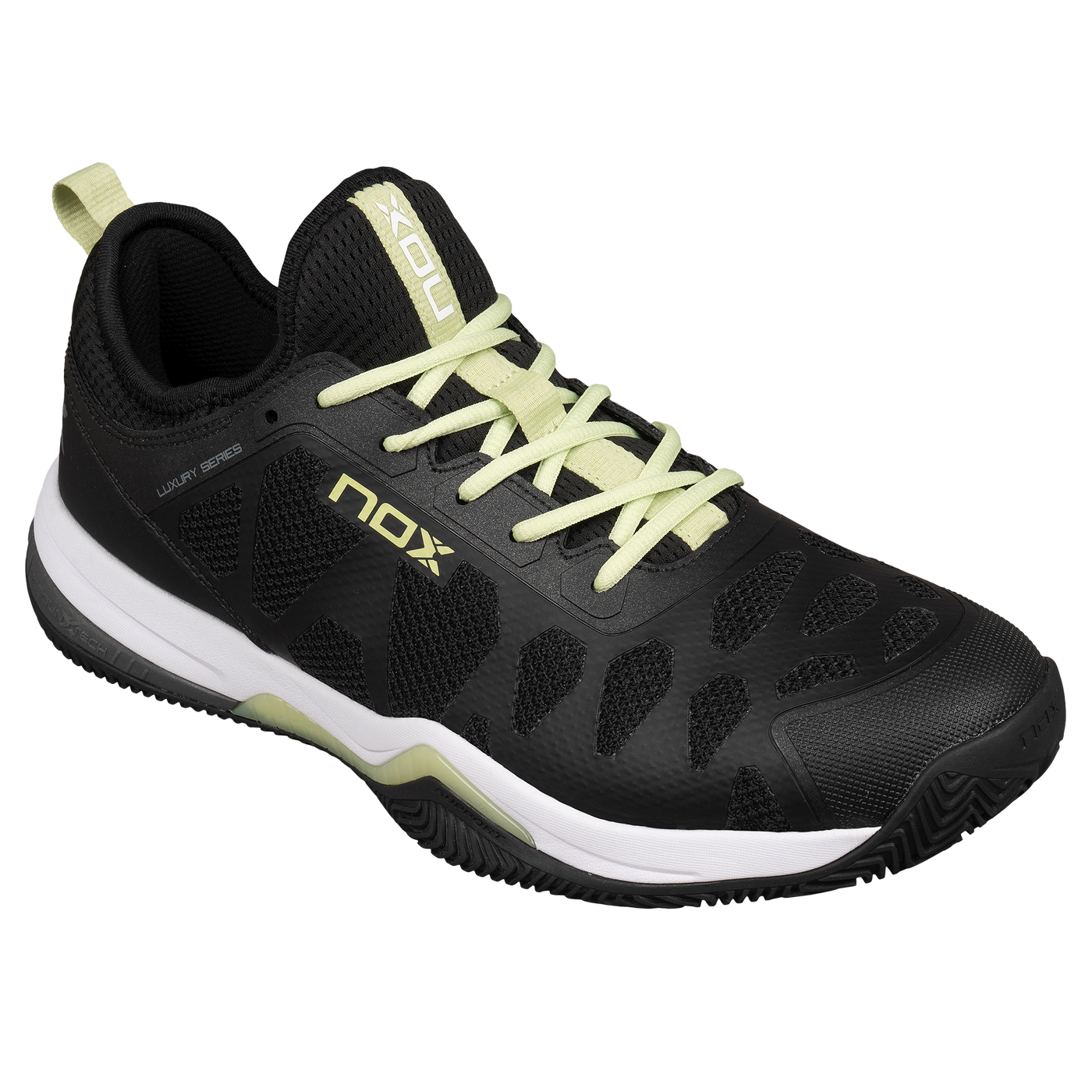 NOX NERBO Black/Soft Lime  Padel Shoes