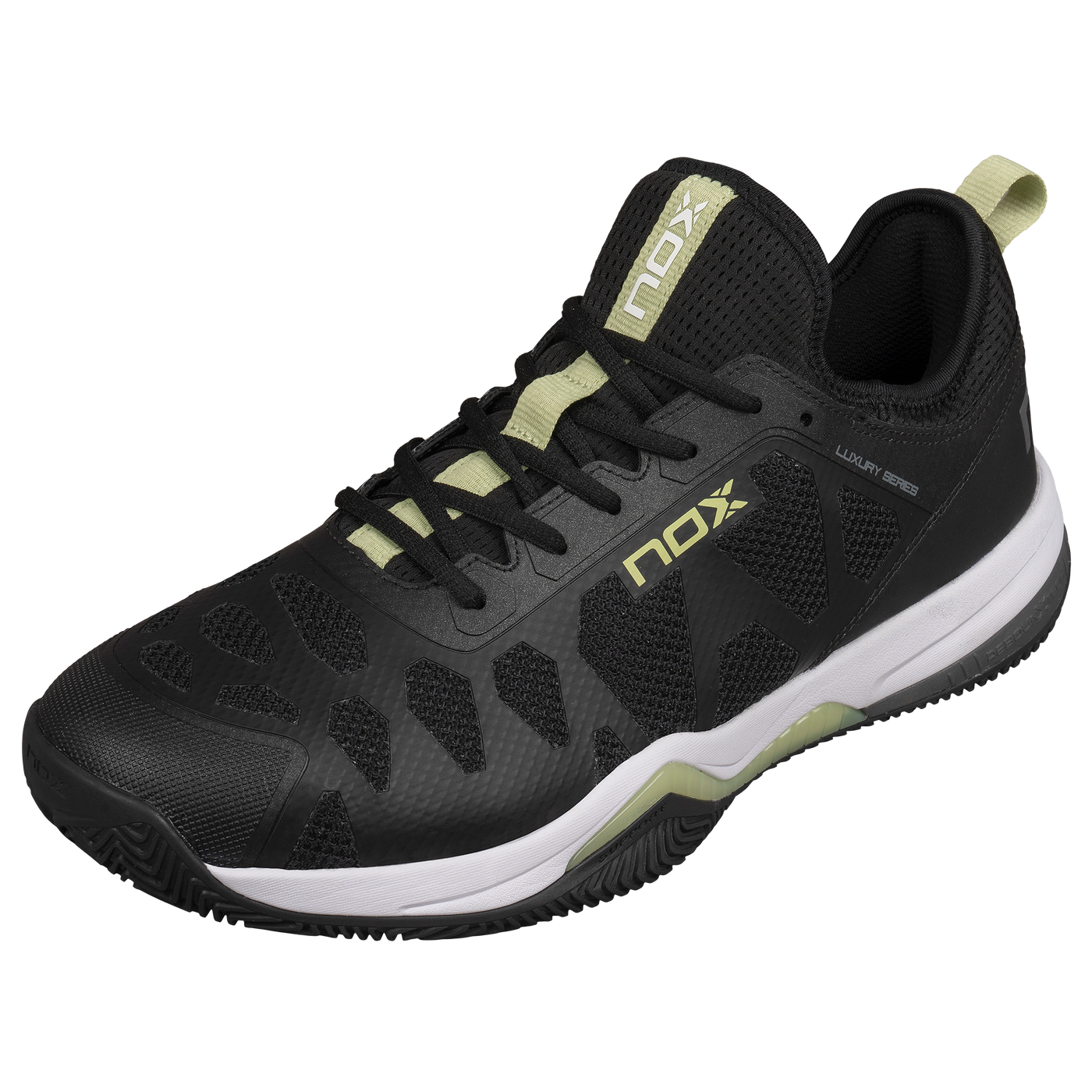 NOX NERBO Black/Soft Lime  Padel Shoes