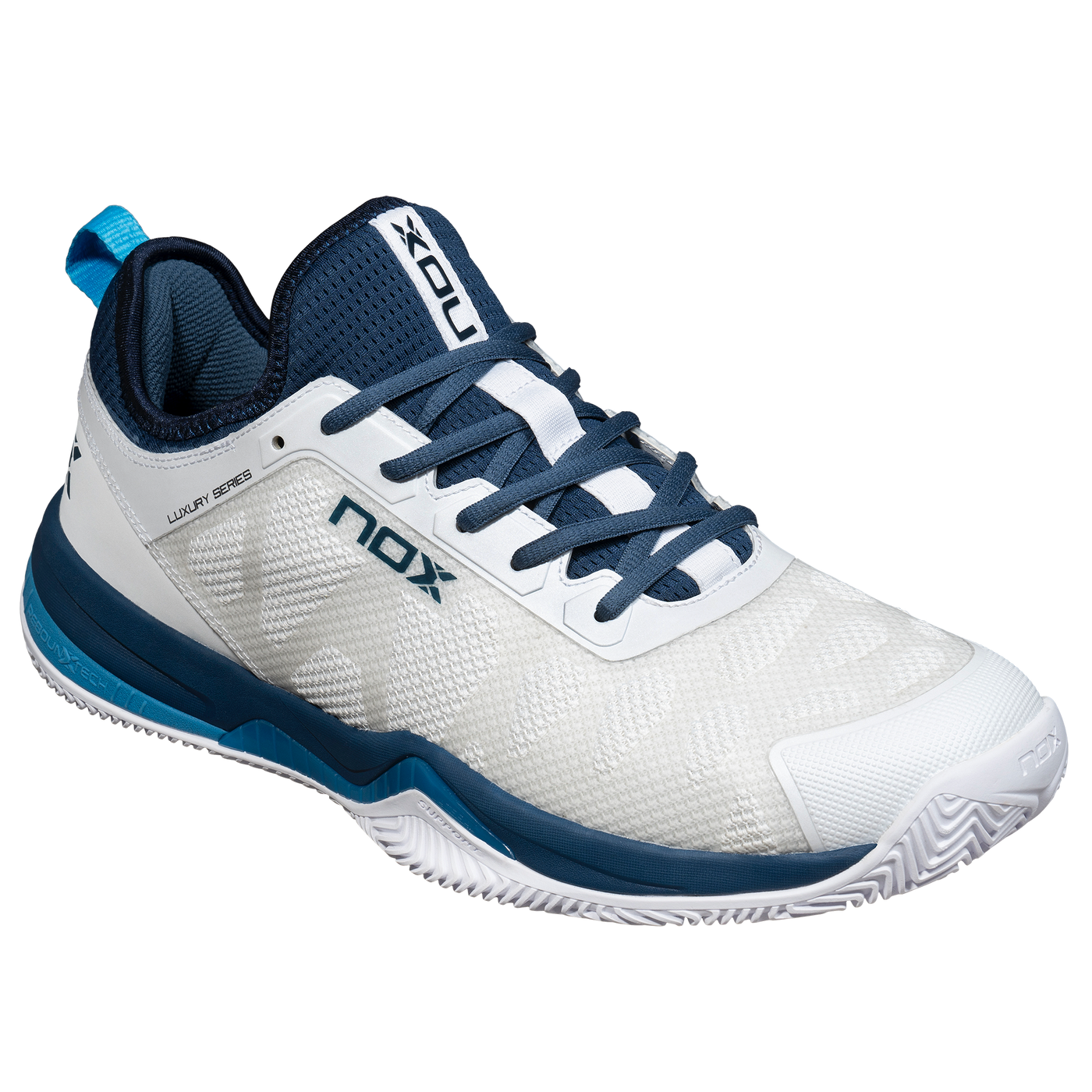 NOX NERBO White/Swedish Blue Padel Shoes